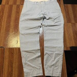 Polo Ralph Lauren White Blue Striped Chino Dress Pants 36x32